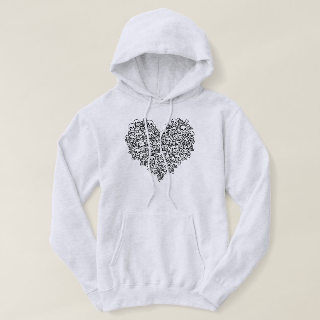 Skull Heart Munkjacka (Design framsida)