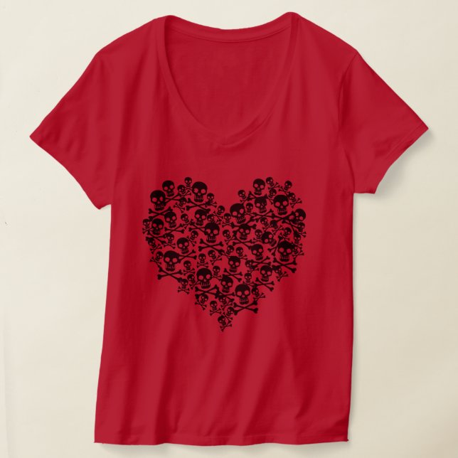 Skull Heart T-shirt (Laydown)