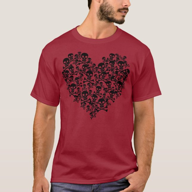 Skull Heart T Shirt (Framsida)