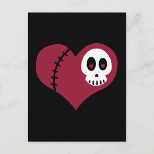 Skull Heart Vykort