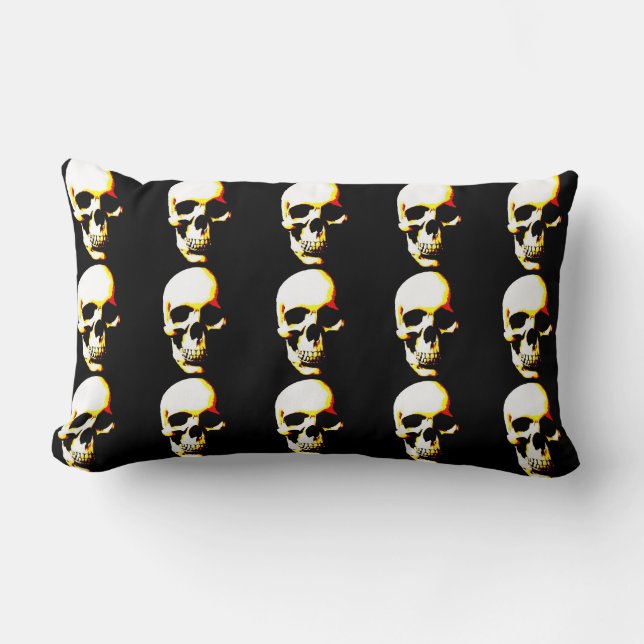 Skull Heavy Metall Fantasy Art Lumbarkudde (Framsida)