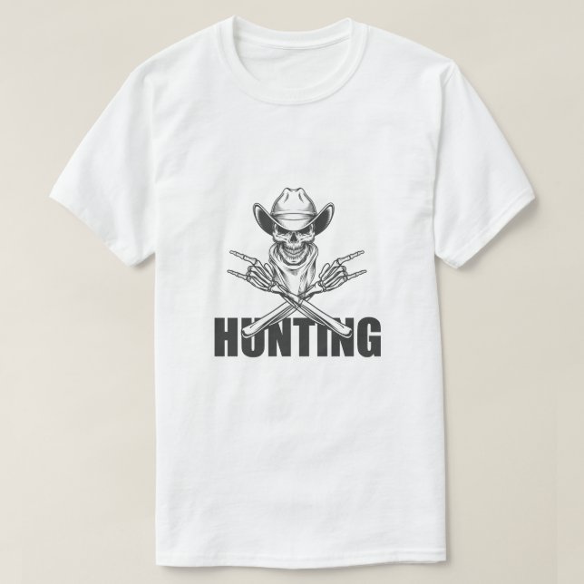 Skull Hunter T-Shirt – Rugged & Rebellious (Design framsida)