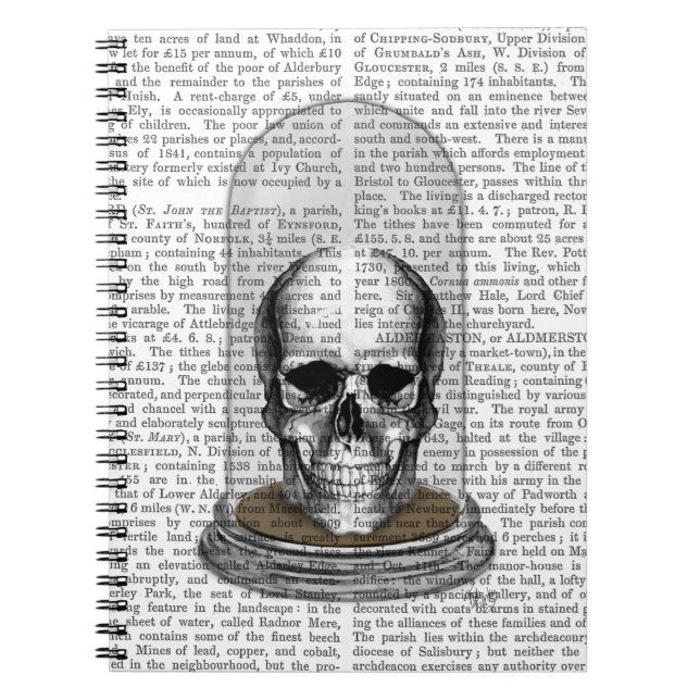 Skull i Bell Burk 2 Anteckningsbok (Framsidan)