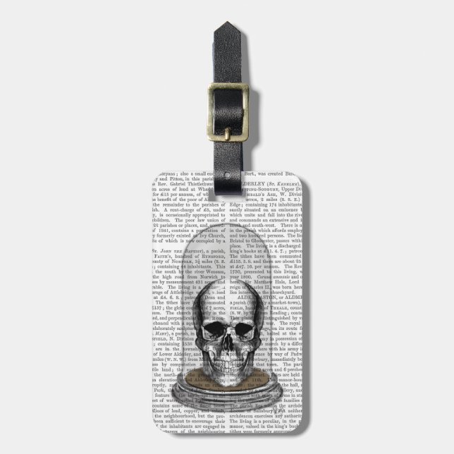 Skull i Bell Burk 2 Bagagebricka (Vertikal Framsida)