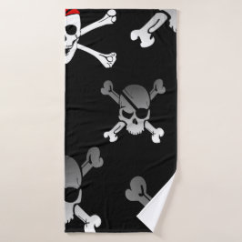 Skull i benet Party Pirat Bath Towel Set