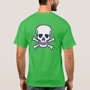 Skull i Bones manar grönt T-shirt back