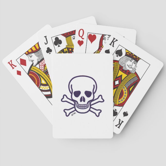 Skull i Bones Poker-spelkort Casinokort (Baksidan)