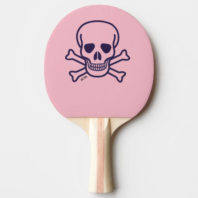 Skull i Bones Rosa pingpongpaddel Pingisracket (Framsidan)