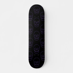 Skull i Lila och svart Mini Skateboard Bräda 18,5 Cm