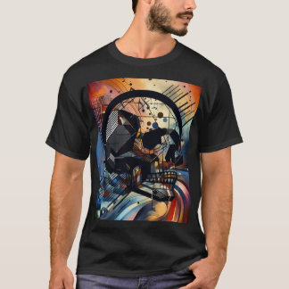 Skull i olika stilar 001 t shirt
