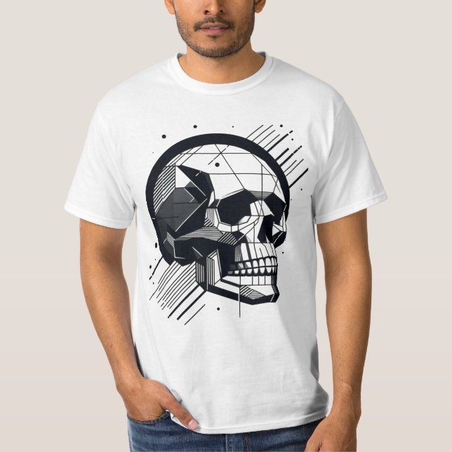 Skull i olika stilar 04 t shirt (Framsida)