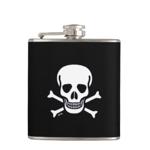 Skull i svart, svart kolv fickplunta