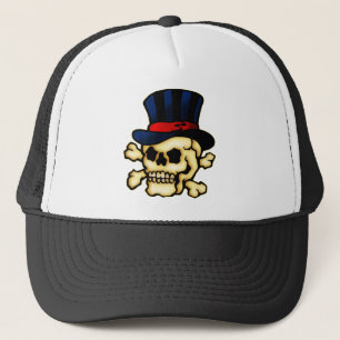 Skull i Top hat Keps