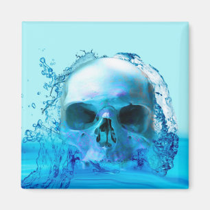 Skull i Vatten Magnet