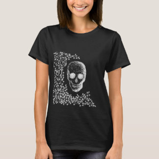 Skull, i vitt. tröja