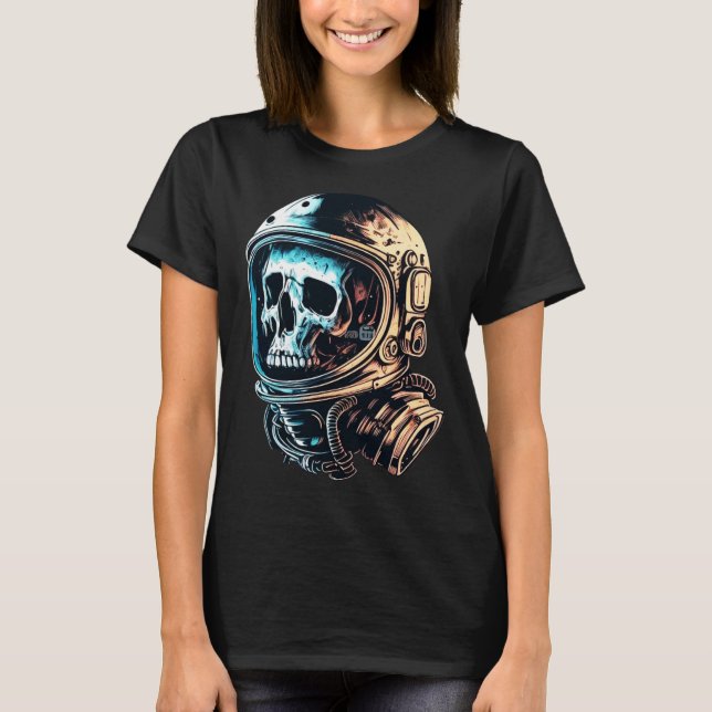 Skull in an astronaut helmet skull astronaut  1 t shirt (Framsida)