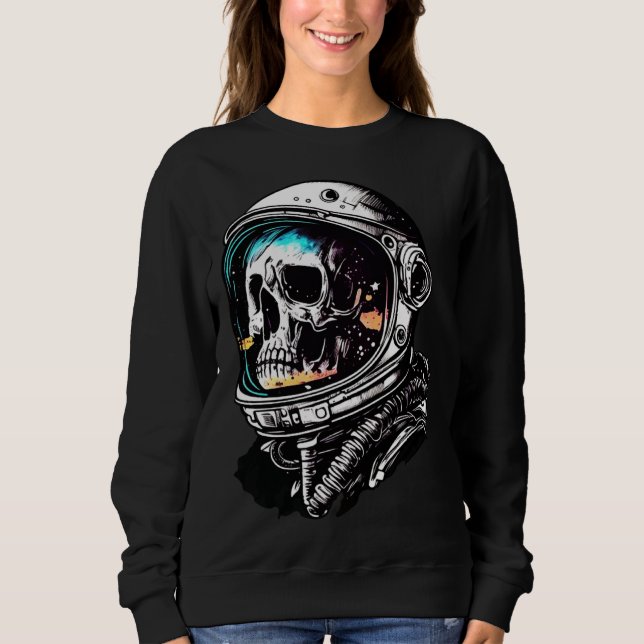 Skull in an astronaut helmet skull astronaut t shirt (Framsida)