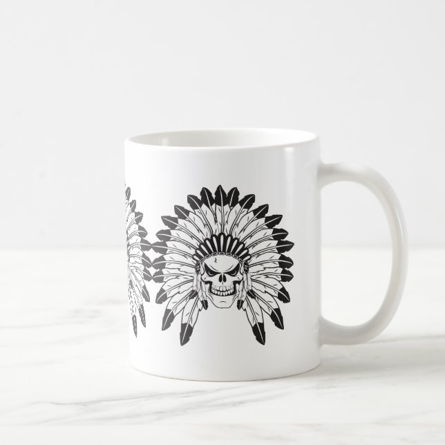 Skull indisk chef kaffemugg (Höger)