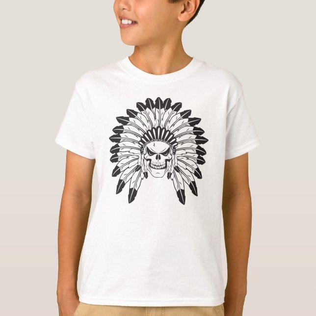Skull indisk chef t shirt (Framsida)