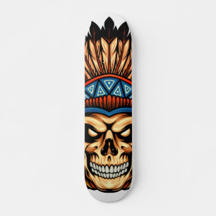 Skull indisk mini skateboard bräda 18,5 cm