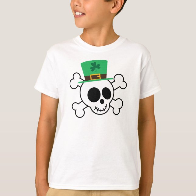 Skull Irish Top hat T-shirt (Framsida)