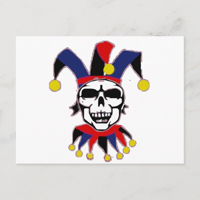 Skull Joker Vykort (Framsida)