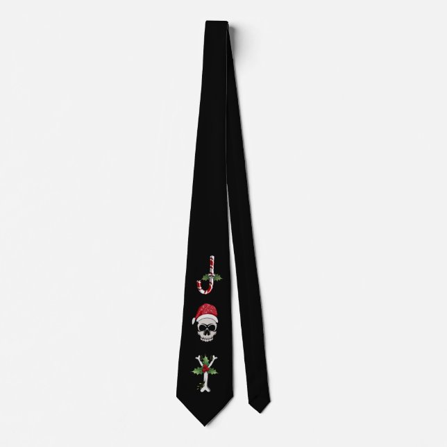 Skull JOY Bones Holly Jul Helgdag Slips (Framsida)