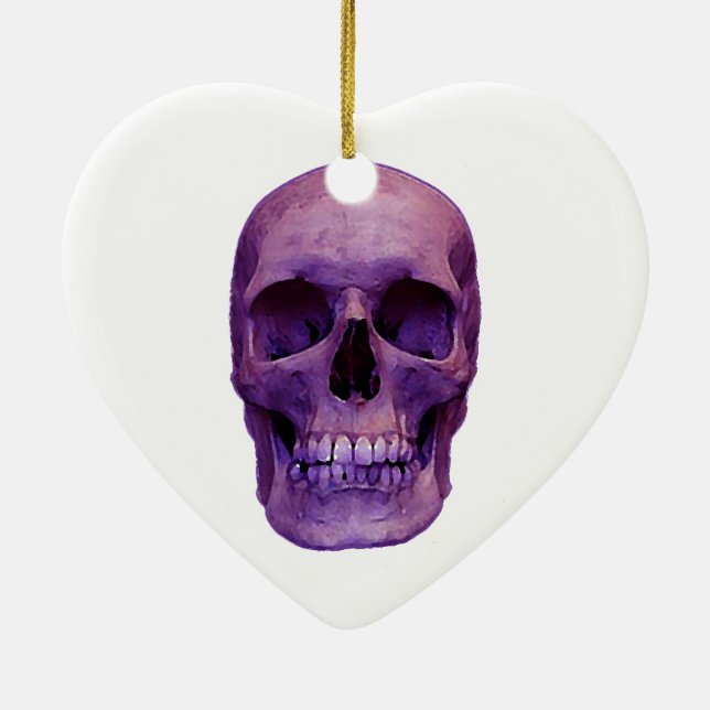 Skull Julgran Heart Ornament (Baksidan)