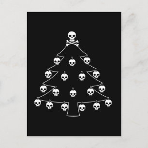 Skull Julgran Helg Vykort