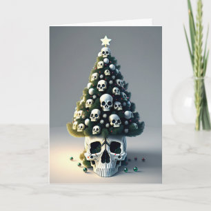 Skull Julgran Kort