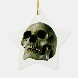 Skull Julgransprydnad Keramik