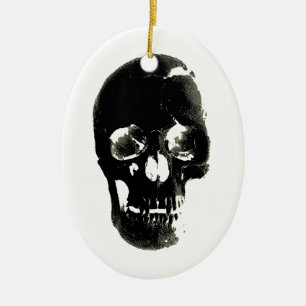 Skull Julgransprydnad Keramik