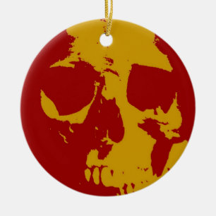 Skull Julgransprydnad Keramik