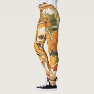 Skull Jungle | Färgfläckig Mönster Leggings