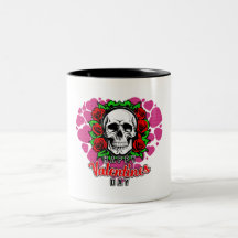 Skull Kärlek - 2-tona Mugg, 11 oz