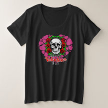 Skull Kärlek - Kvinnor plus T-Shirt