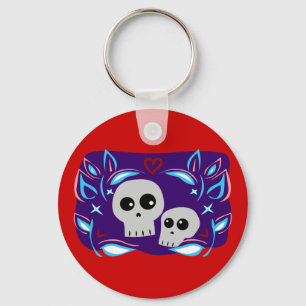 Skull Kärlek Nyckelring