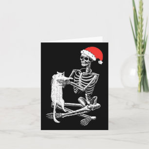 Skull Katt jul Kort