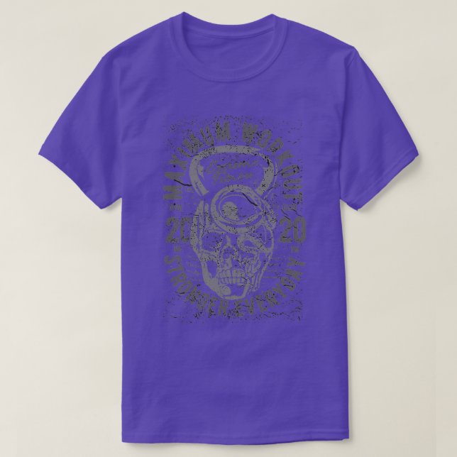 Skull Kettlebell Fitness (2) T Shirt (Design framsida)
