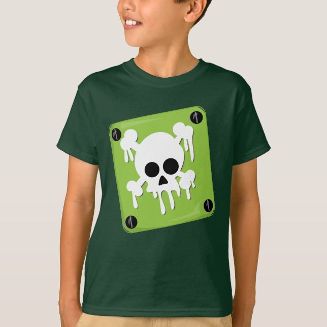 Skull Kids' Hanes TAGLESS® T-Shirt (Framsida)