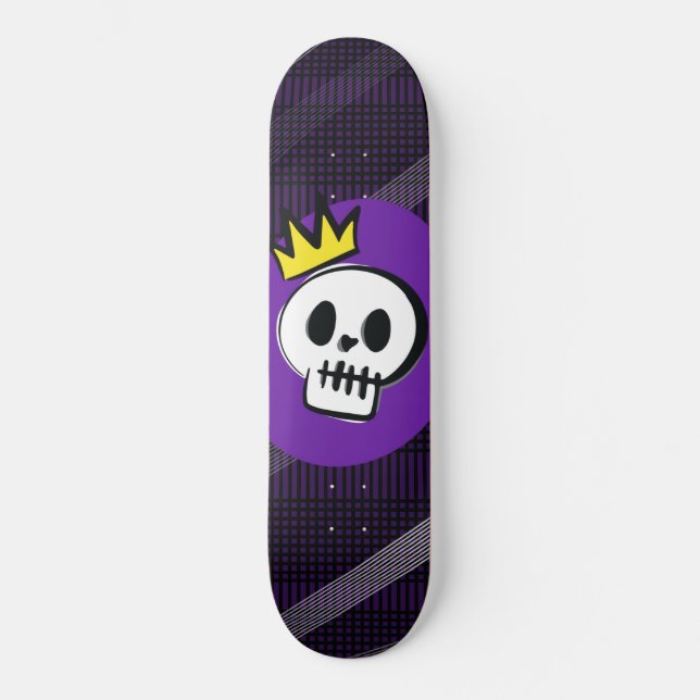 Skull King – Minimal Punk Skateboard (Framsida)