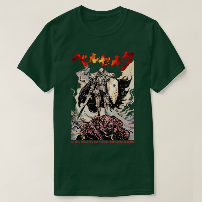 Skull Knight Skeleton Warrior T Shirt (Design framsida)