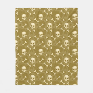 Skull & Kor Bones temed fleece filt