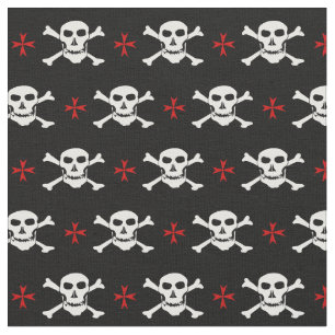 Skull & Kor mode Fabric - Pirater / Halloween Tyg