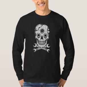 Skull Kor Wrench Gearhead Car Mechanics Hallowee T Shirt