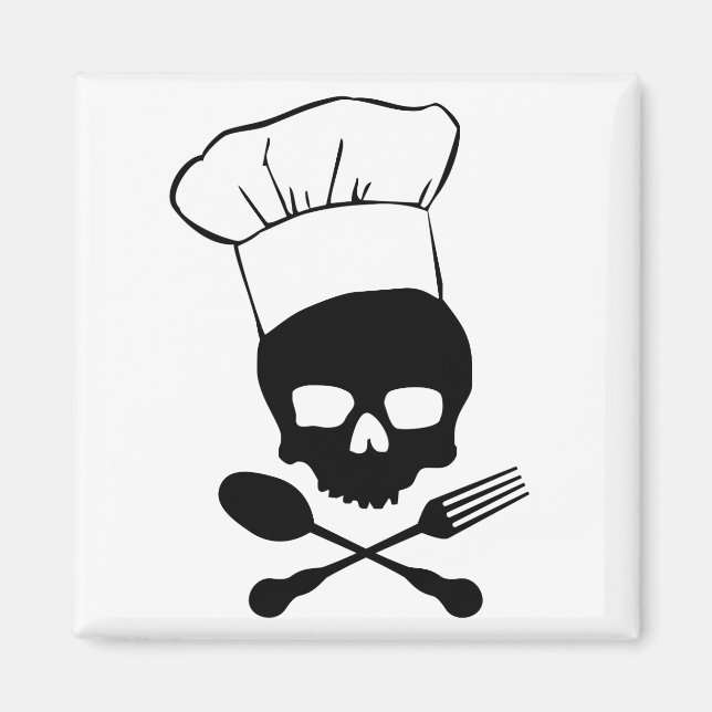 Skull & korsben Chef Magnet (Framsidan)