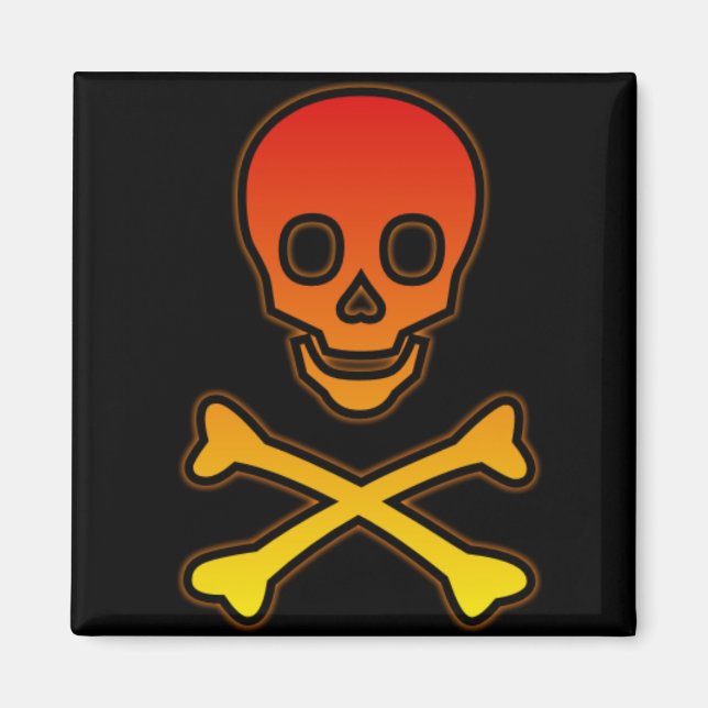 Skull/korsben, magnet (Framsidan)