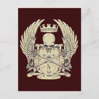 Skull & Krona Vykort