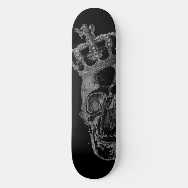 Skull Kung Old School Skateboard Bräda 18 Cm (Framsida)