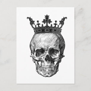 Skull kung vykort